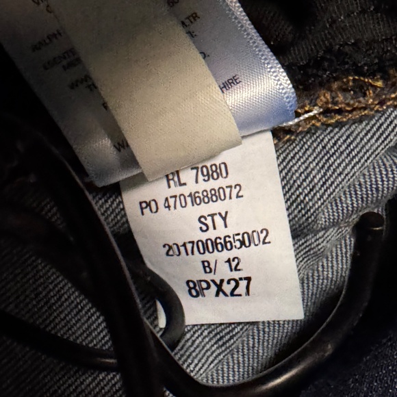 Ralph Lauren Dark Blue Denim Jeans High Waist Straight Leg Sz. 8 - Picture 11 of 16